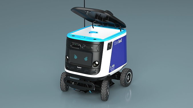 Delivery Robot Kiwibot Blue 3D model 6
