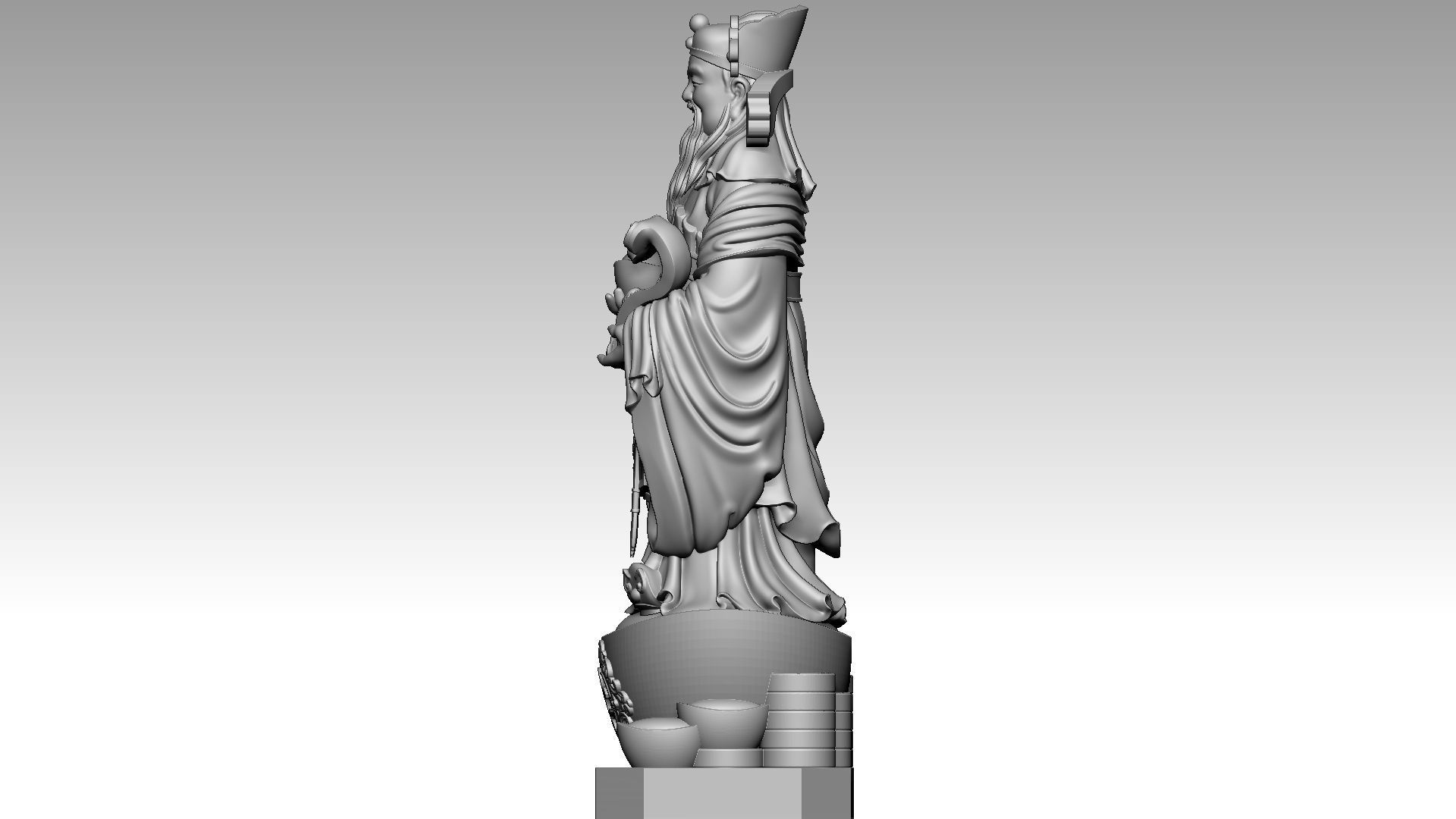 God of Wealth 2 3D print model_2