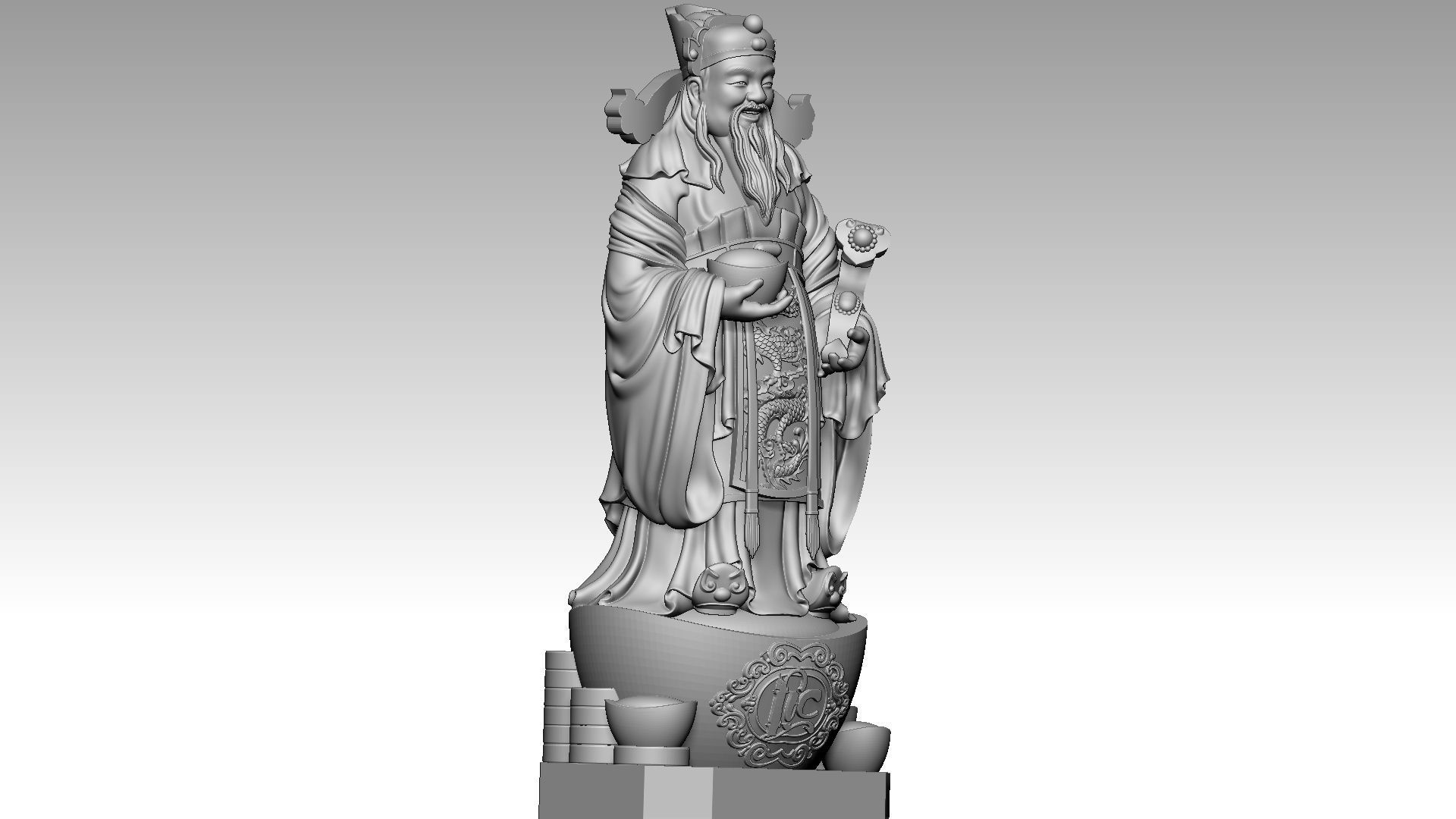 God of Wealth 2 3D print model_7