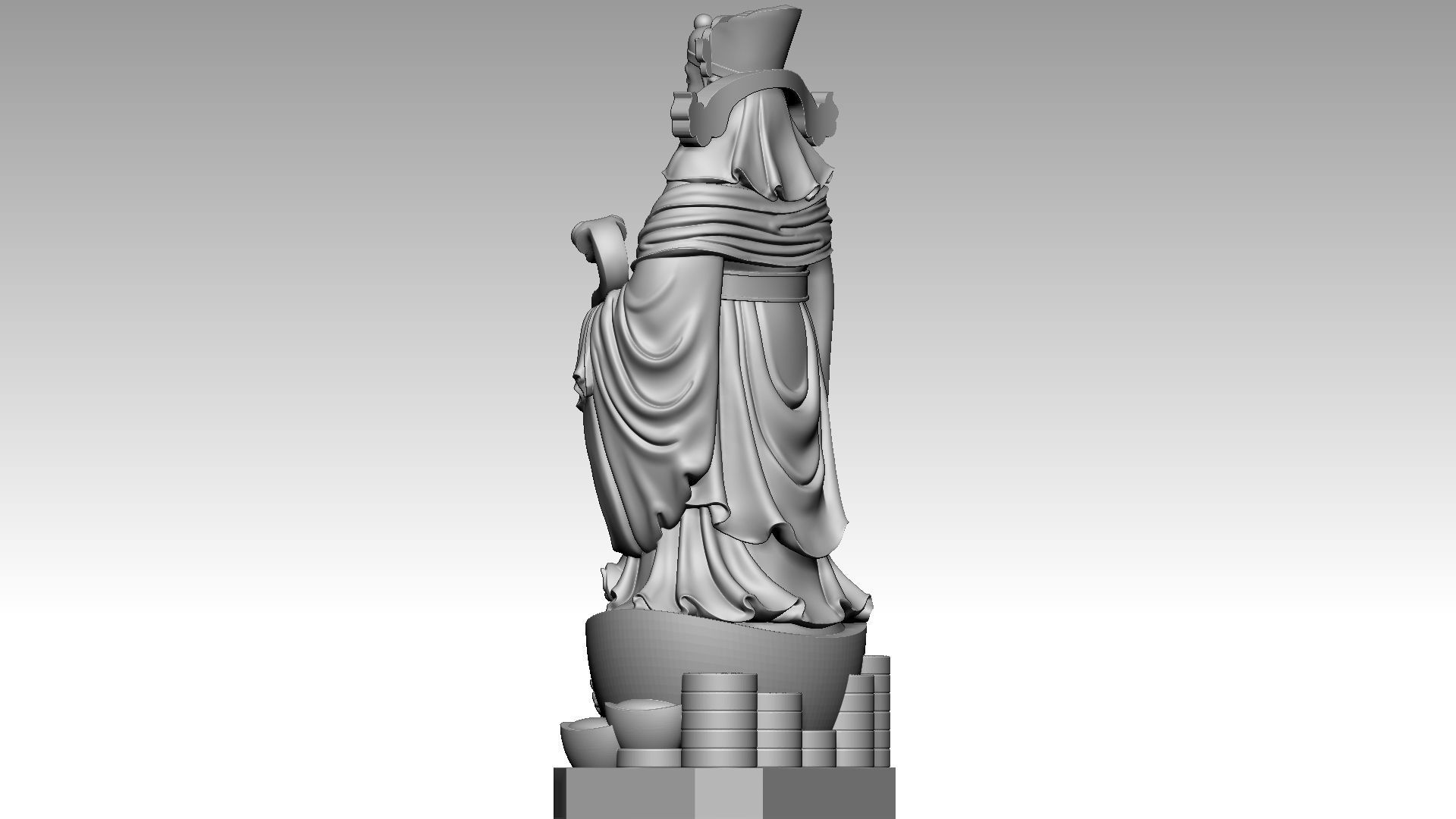 God of Wealth 2 3D print model_3