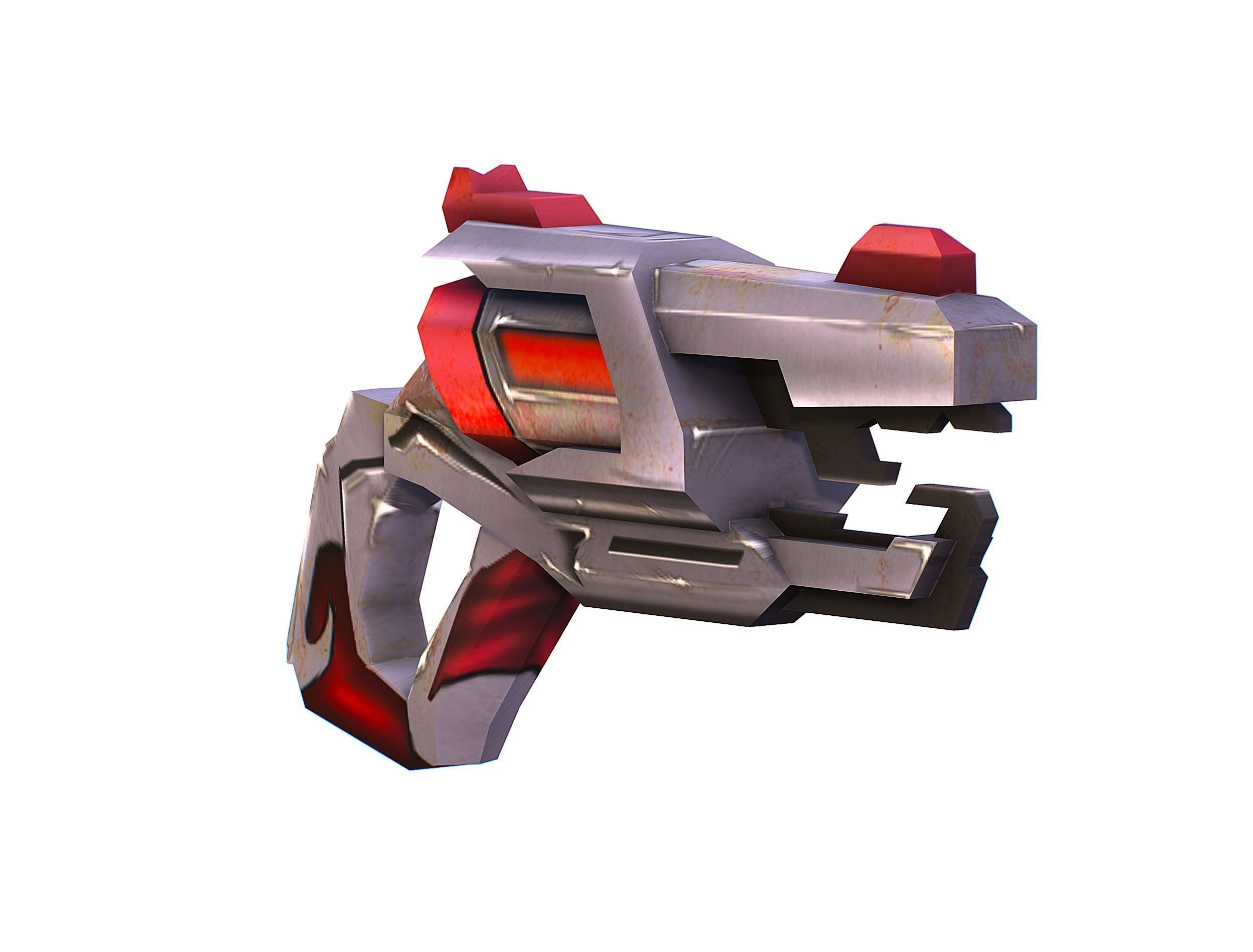 Male Cyborg Man Soldier with Rifle and Pistol Low-poly 3D model_54