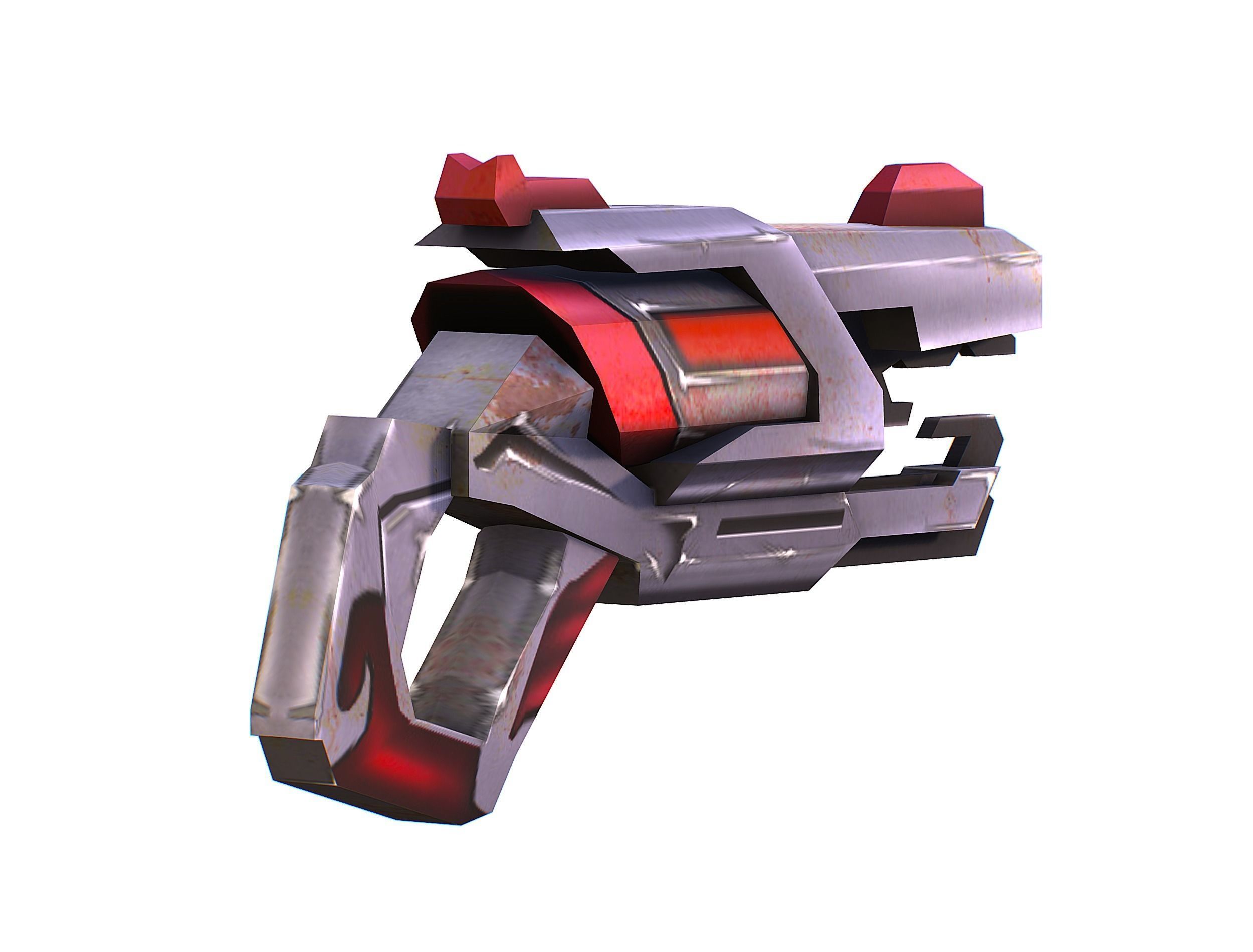 Male Cyborg Man Soldier with Rifle and Pistol Low-poly 3D model_56