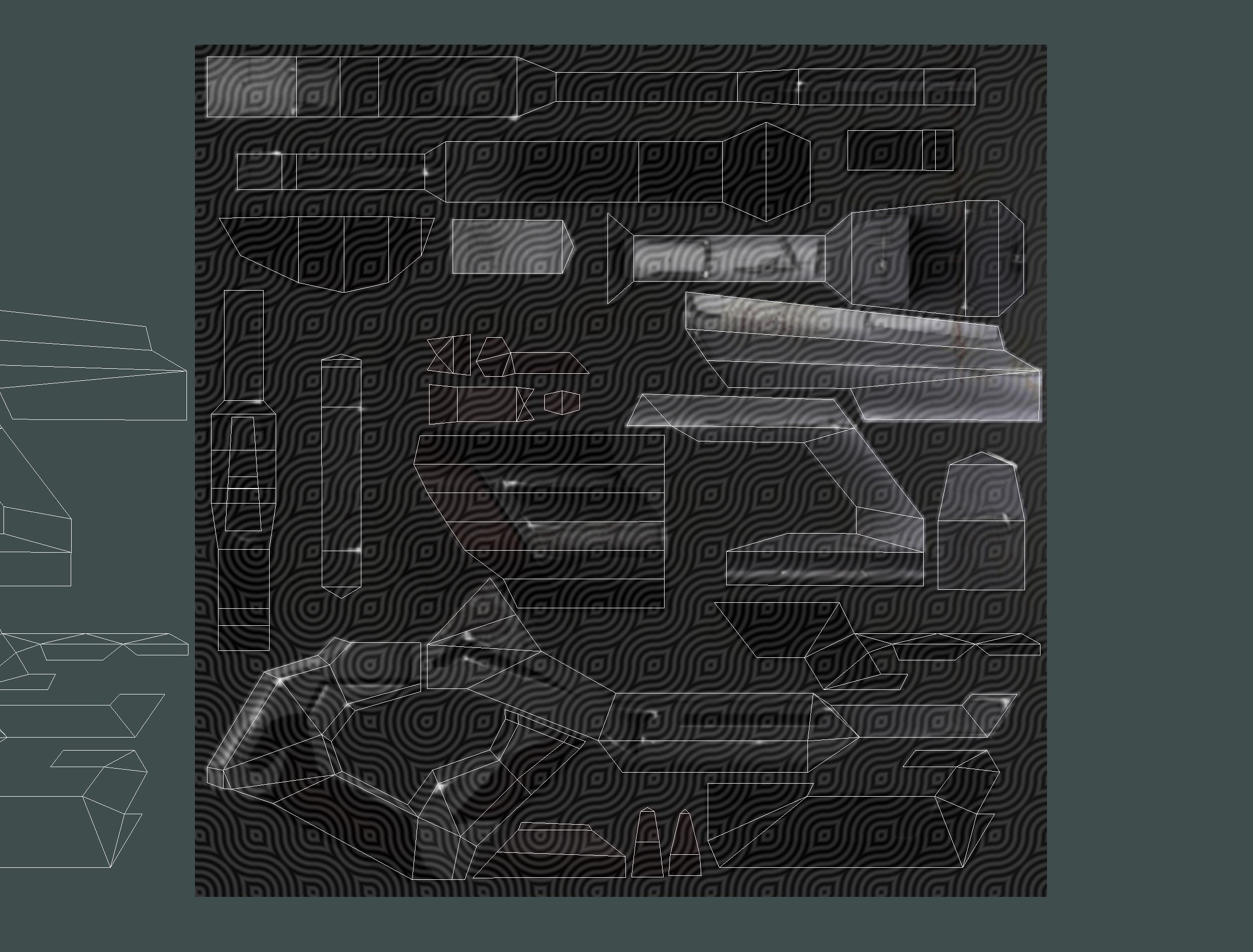 Male Cyborg Man Soldier with Rifle and Pistol Low-poly 3D model_72