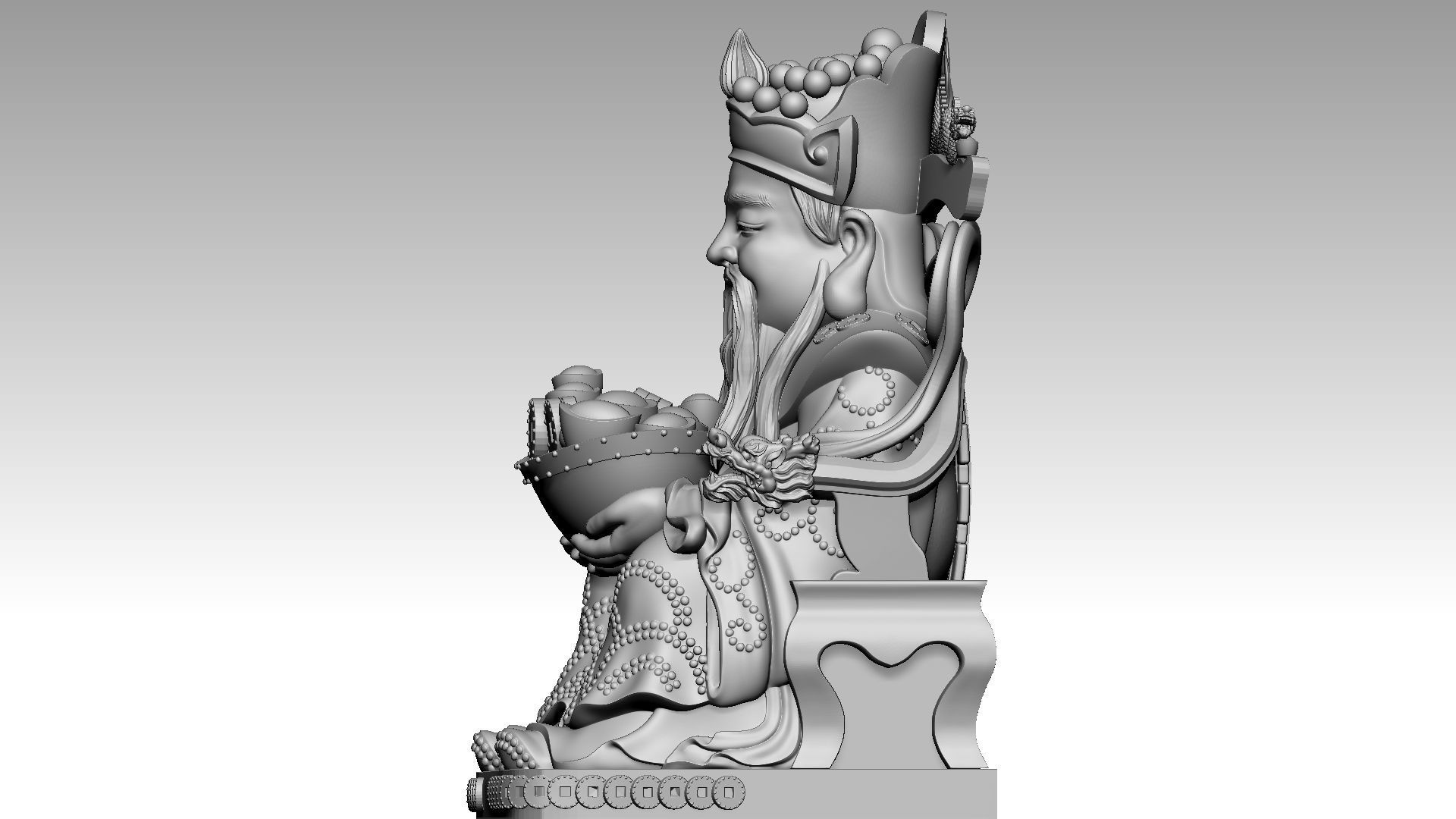 God of Wealth 3 3D print model_2