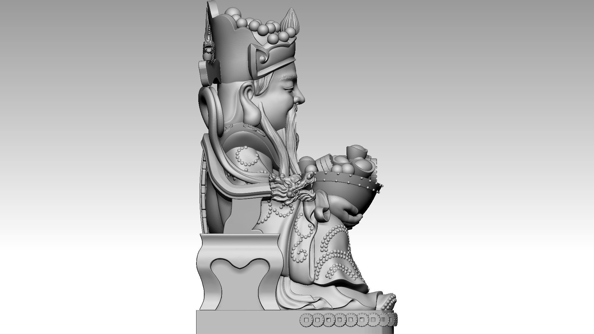 God of Wealth 3 3D print model_6