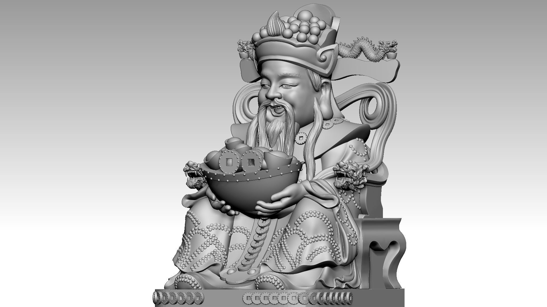 God of Wealth 3 3D print model_1