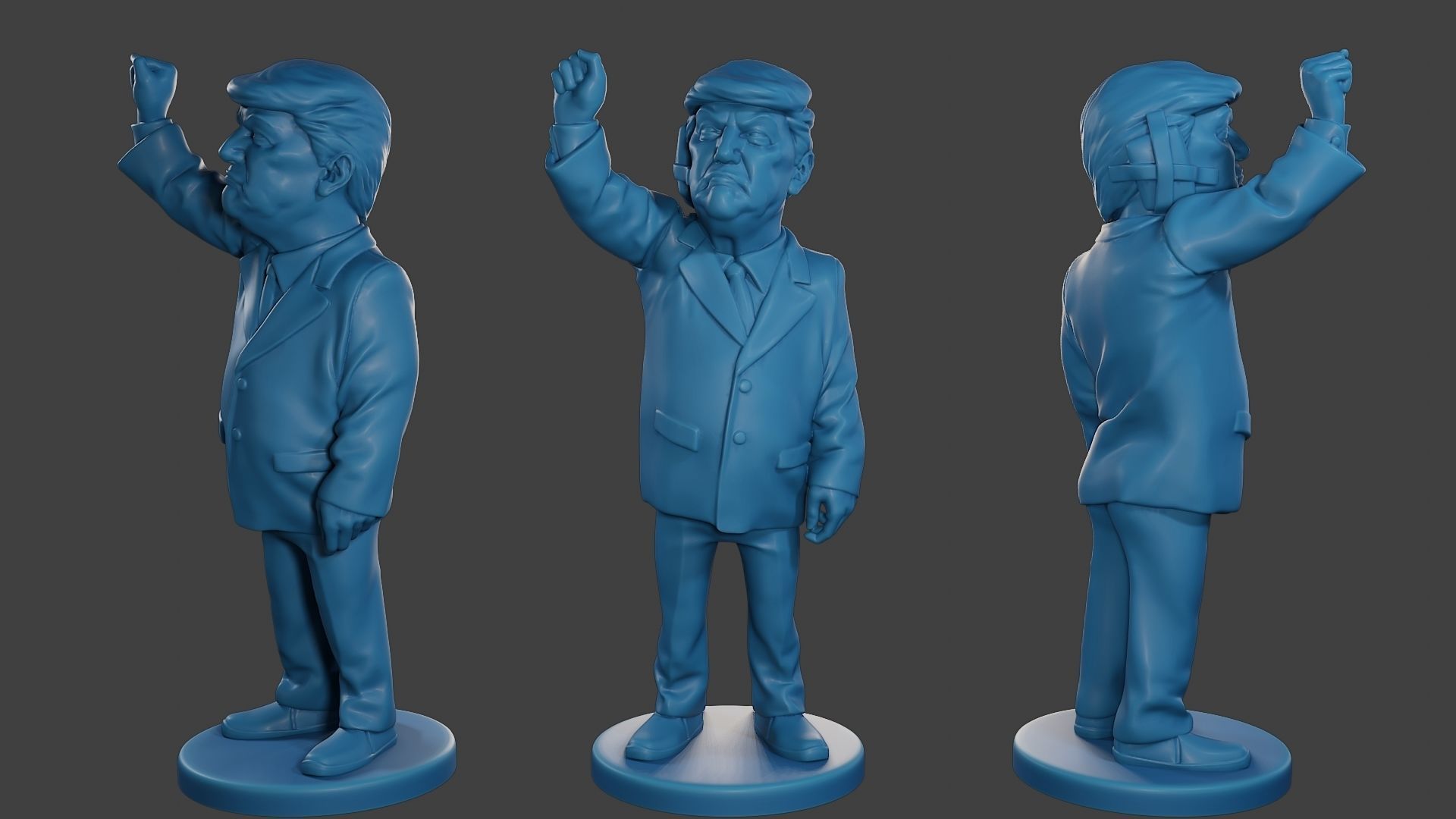 Donald Trump Injured Ear 3D print model_0