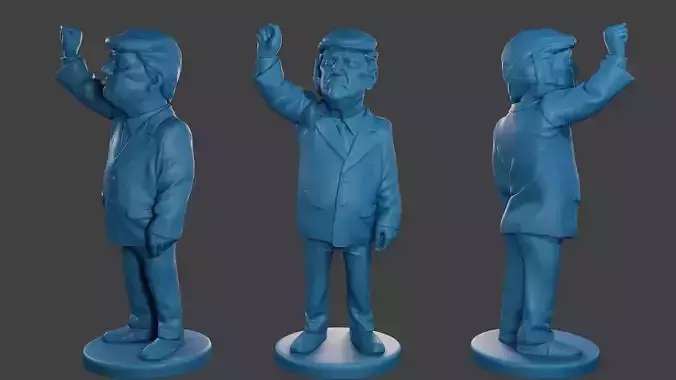 Donald Trump Injured Ear 3D print model