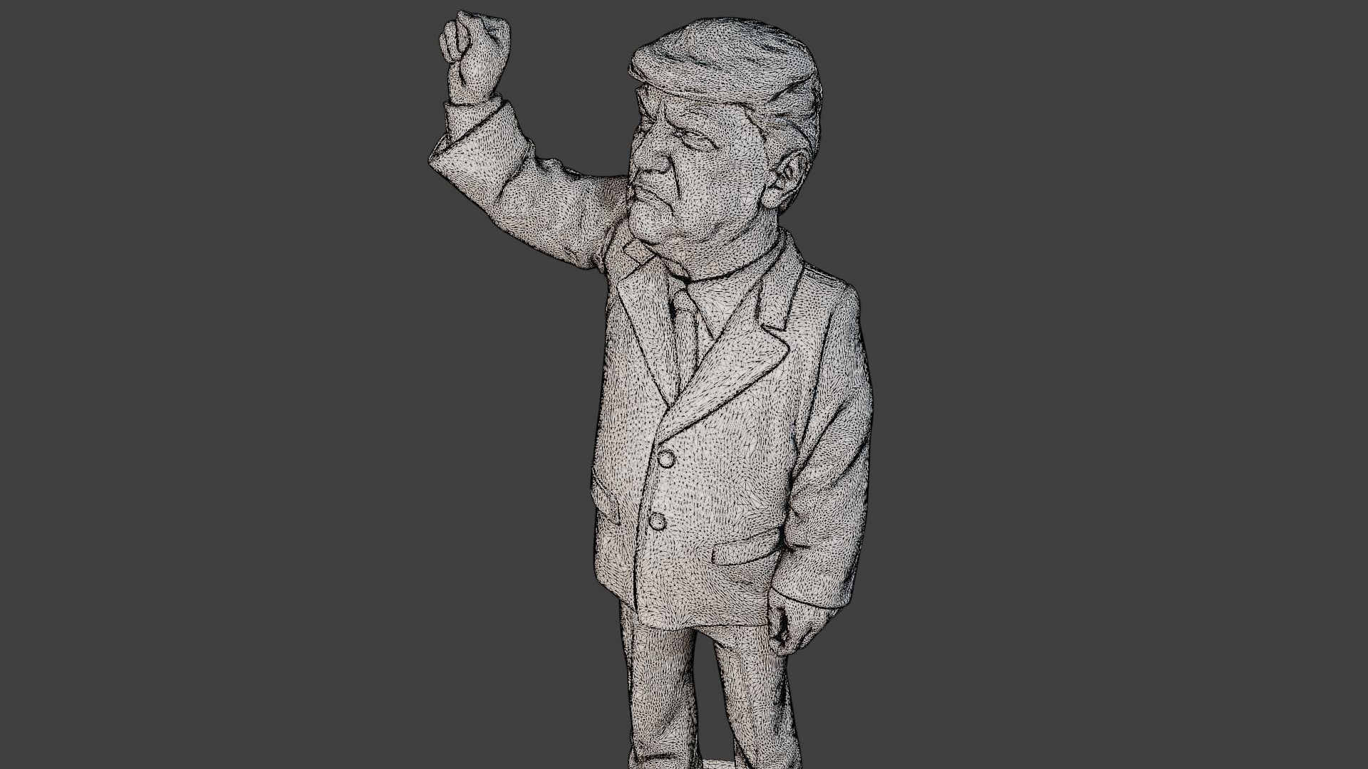Donald Trump Injured Ear 3D print model_12