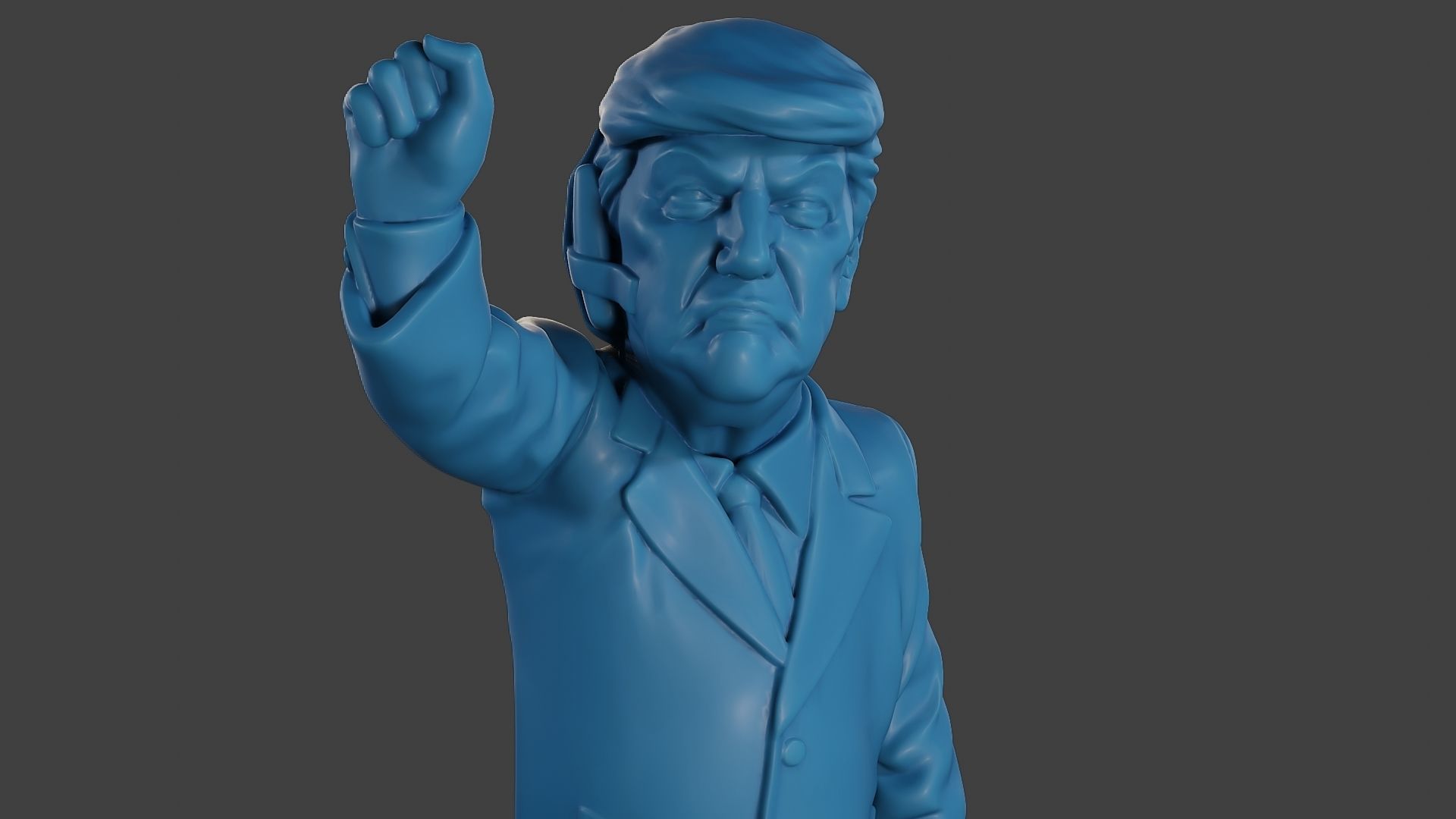 Donald Trump Injured Ear 3D print model_19