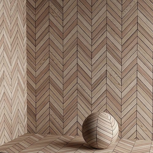 wood herringbone texture Low-poly 3D model
