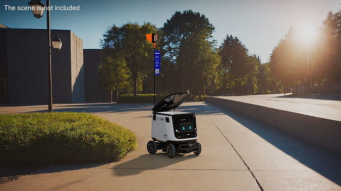 Delivery Robot Kiwibot White 3D model 3