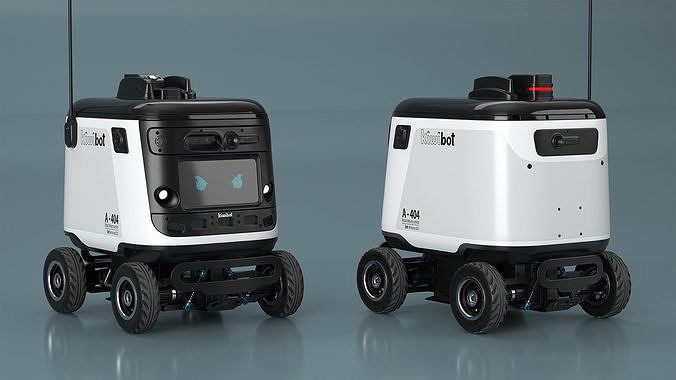 Delivery Robot Kiwibot White 3D model 5