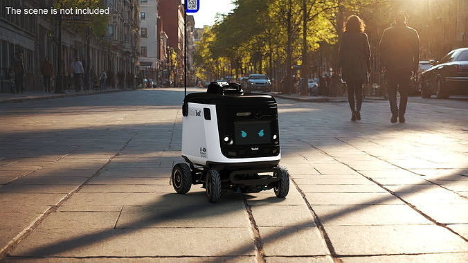 Delivery Robot Kiwibot White 3D model