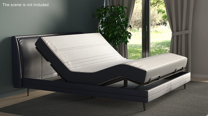Smart Bed Pro Xiaomi Blue Curved Mattress 3D model