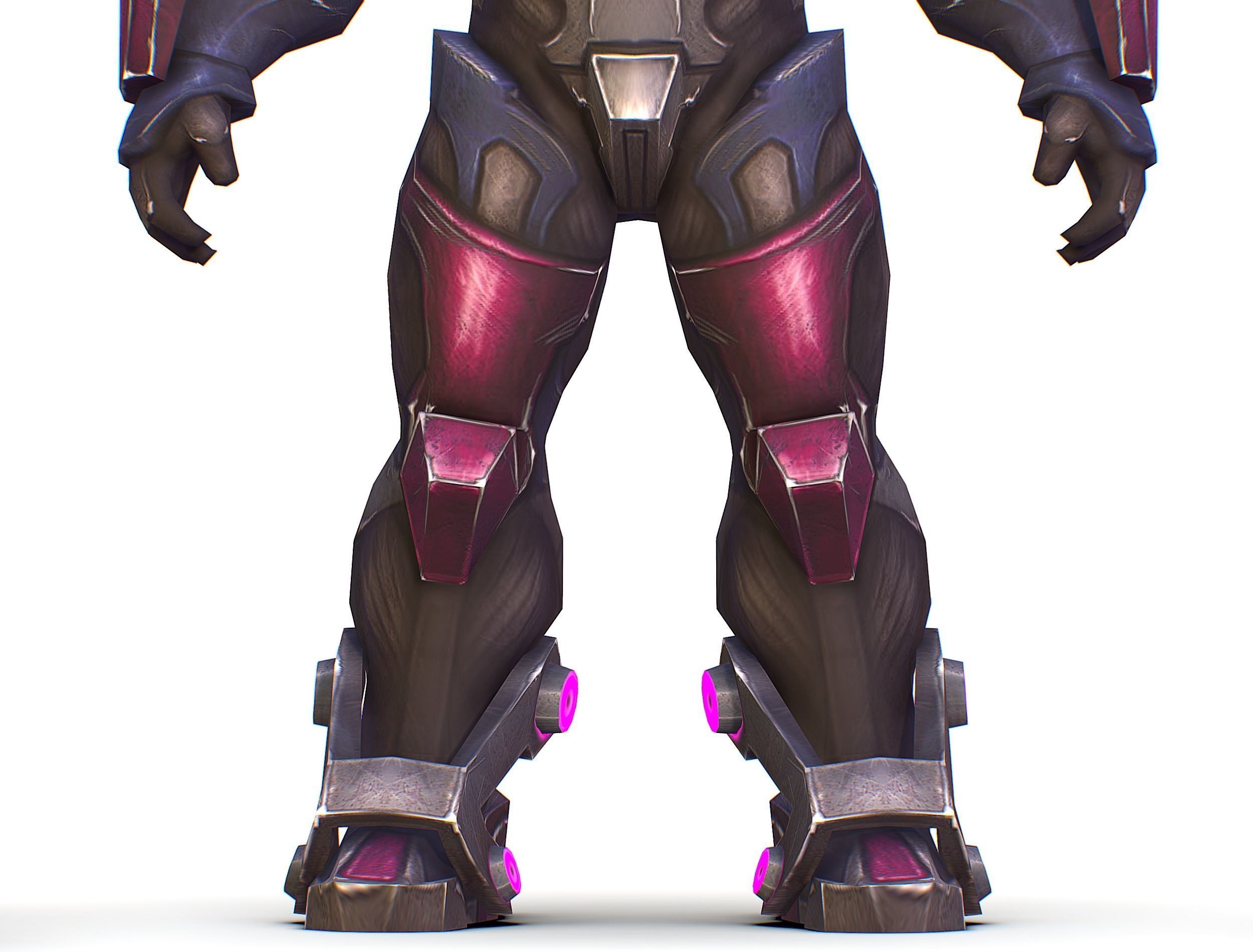 Cyborg Machine Gun with Automatic Rifle and Pistol - 3dsMax Low-poly 3D model_31