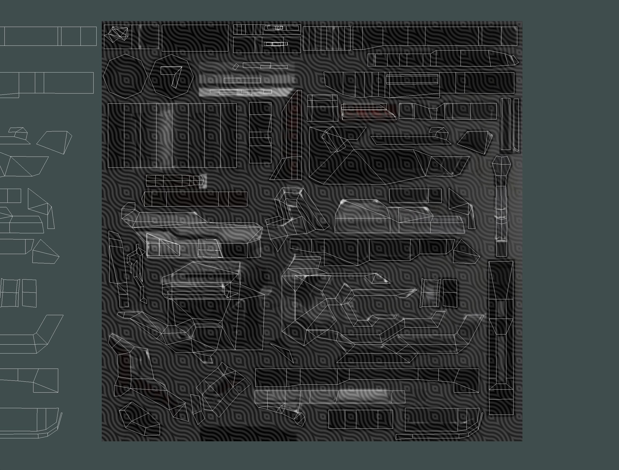 Cyborg Machine Gun with Automatic Rifle and Pistol - 3dsMax Low-poly 3D model_80