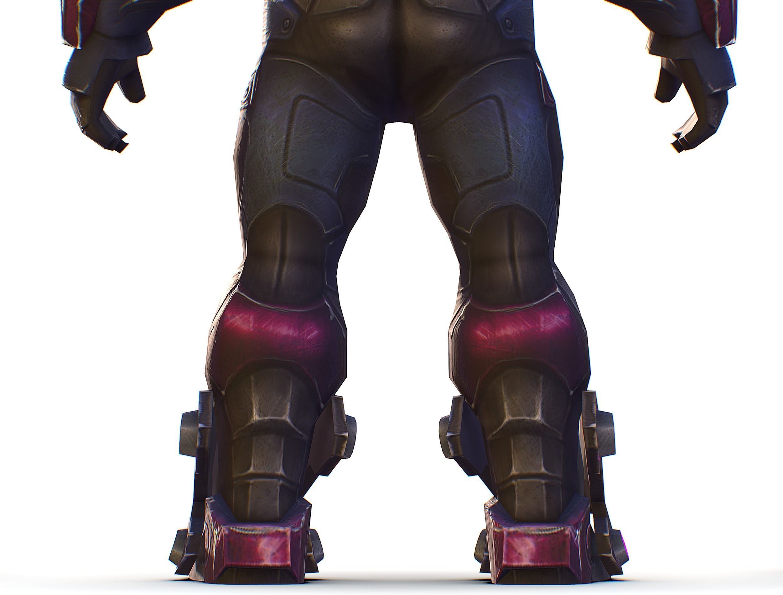 Cyborg Machine Gun with Automatic Rifle and Pistol - 3dsMax Low-poly 3D model_34