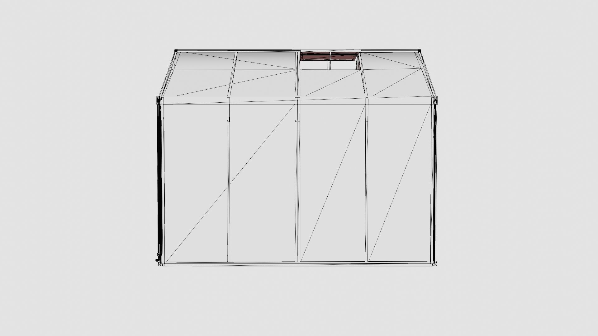 Greenhouse Poseidon 8100 Glass Black Low-poly 3D model_8
