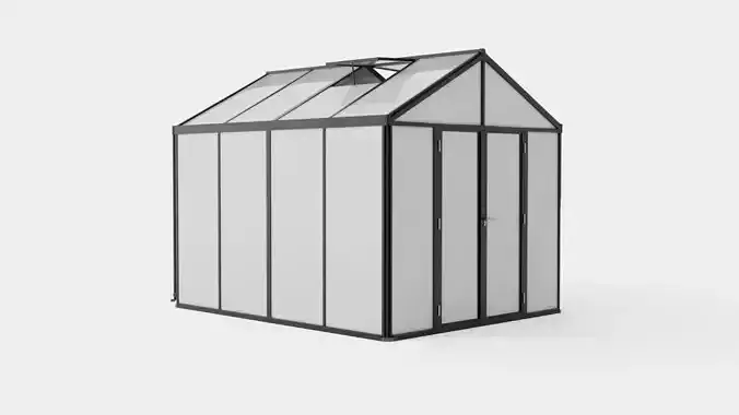 Greenhouse Poseidon 8100 Glass Black Low-poly 3D model