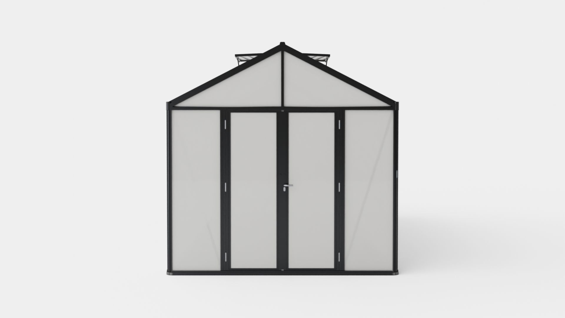 Greenhouse Poseidon 15700 Glass Black Low-poly 3D model_1