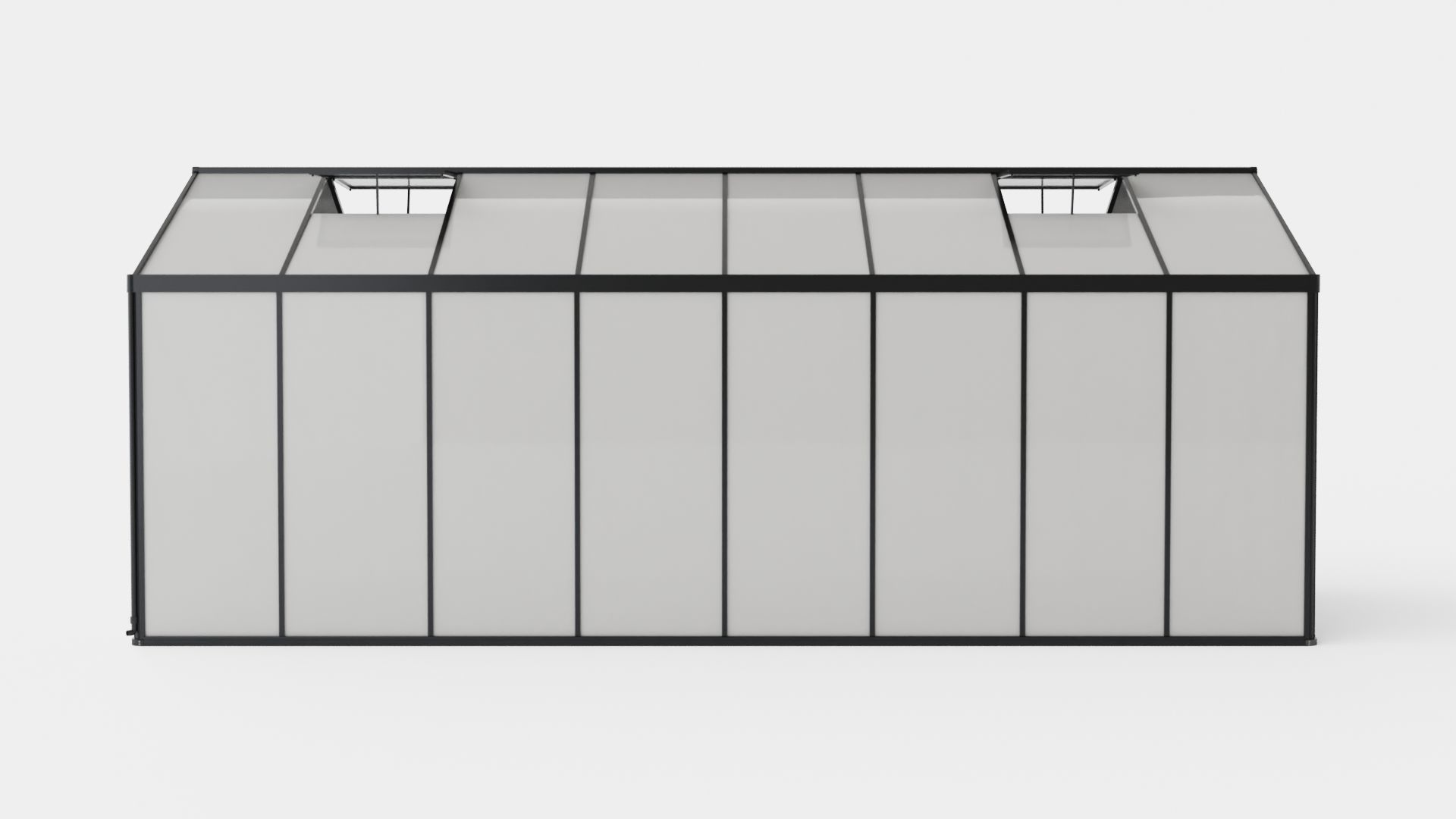 Greenhouse Poseidon 15700 Glass Black Low-poly 3D model_2