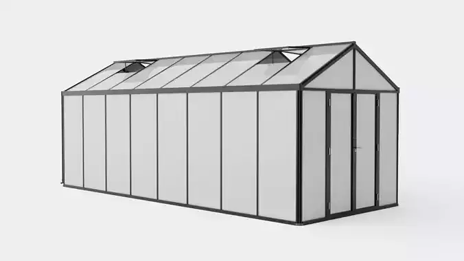 Greenhouse Poseidon 15700 Glass Black Low-poly 3D model