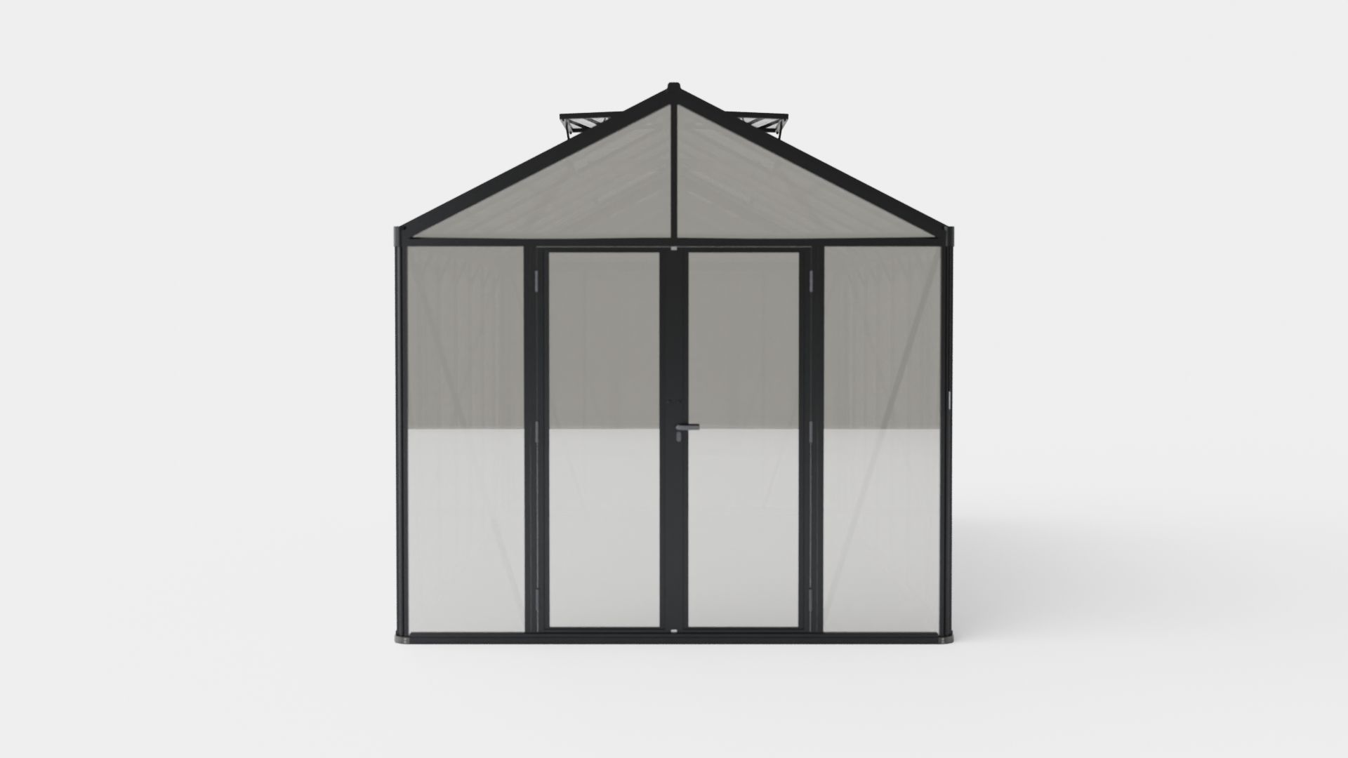 Greenhouse Poseidon 13800 Glass Black Low-poly 3D model_1