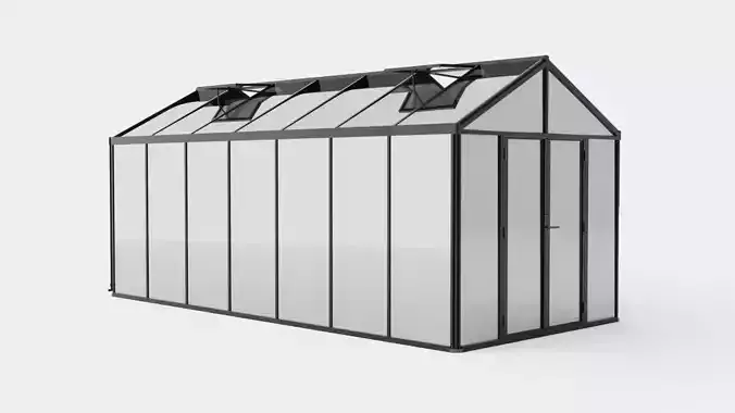 Greenhouse Poseidon 13800 Glass Black Low-poly 3D model