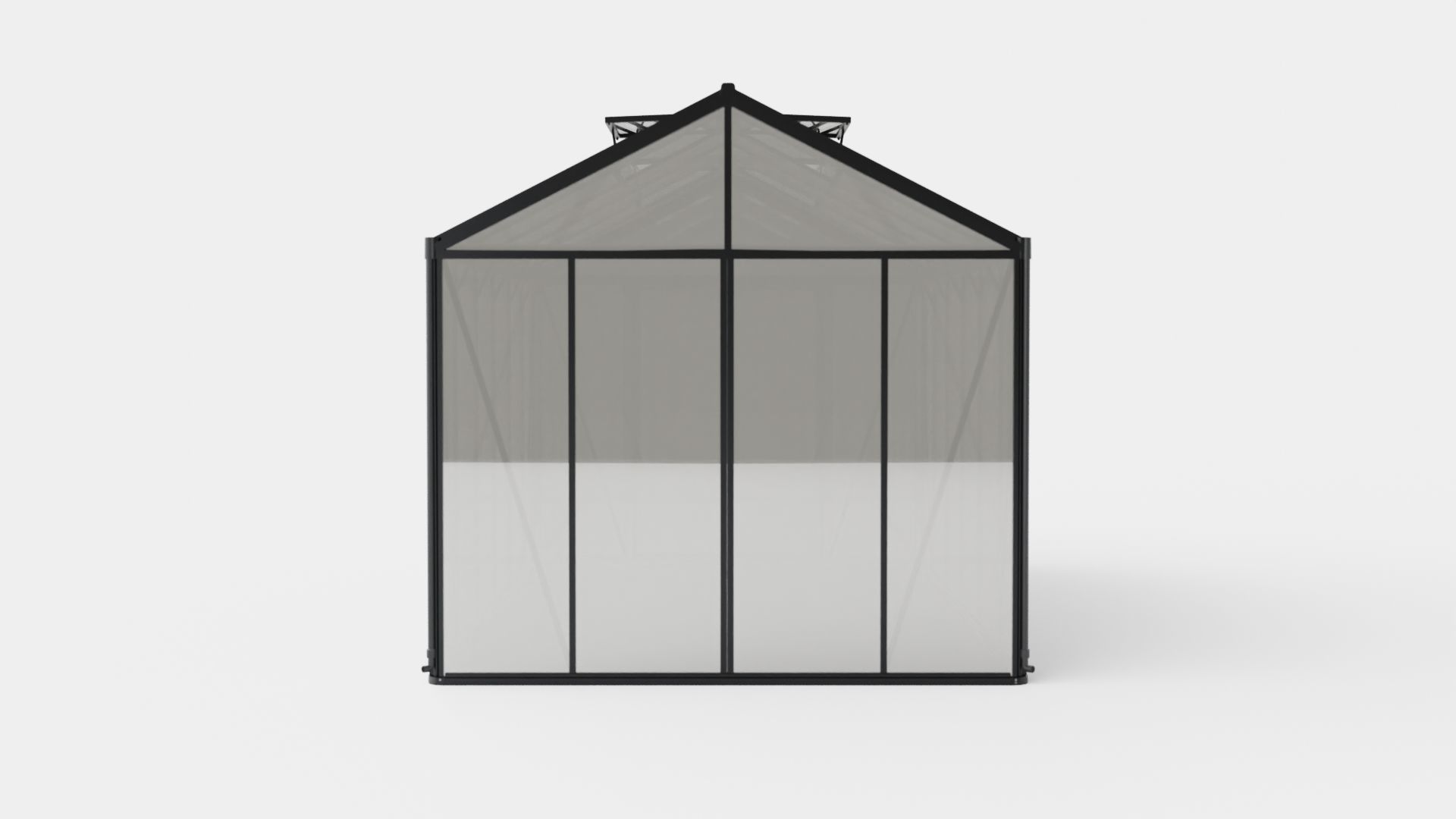 Greenhouse Poseidon 11900 Glass Black Low-poly 3D model_4