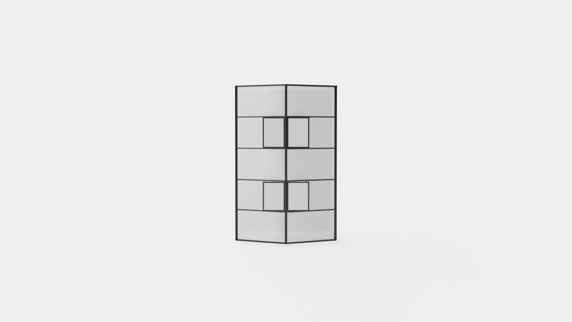 Greenhouse Poseidon 10000 Glass Black Low-poly 3D model_5