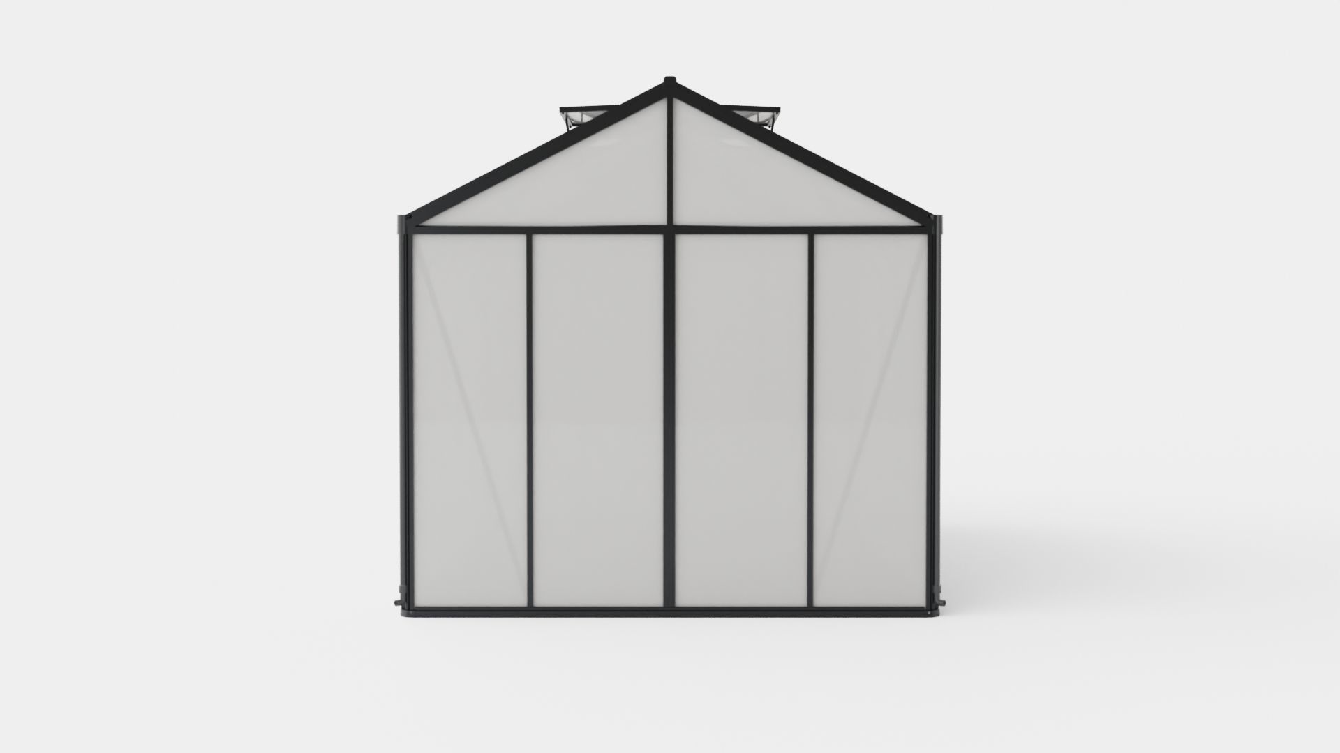 Greenhouse Poseidon 10000 Glass Black Low-poly 3D model_4