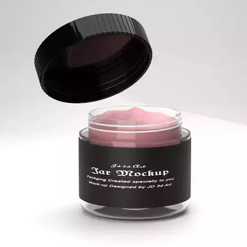 Facial Glass Jar Mock-up