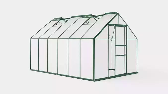 Greenhouse Merkur 9900 Poly Green Low-poly 3D model