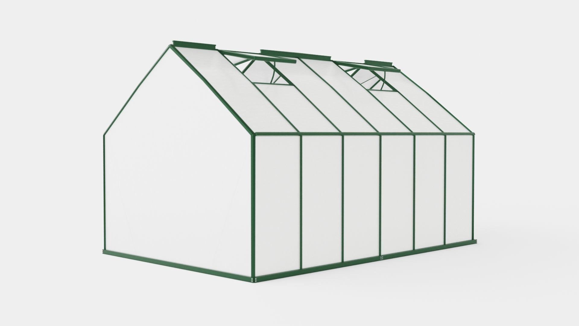 Greenhouse Merkur 9900 Poly Green Low-poly 3D model_3