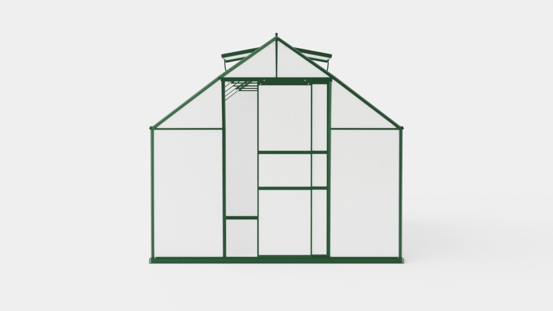 Greenhouse Merkur 9900 Poly Green Low-poly 3D model_1