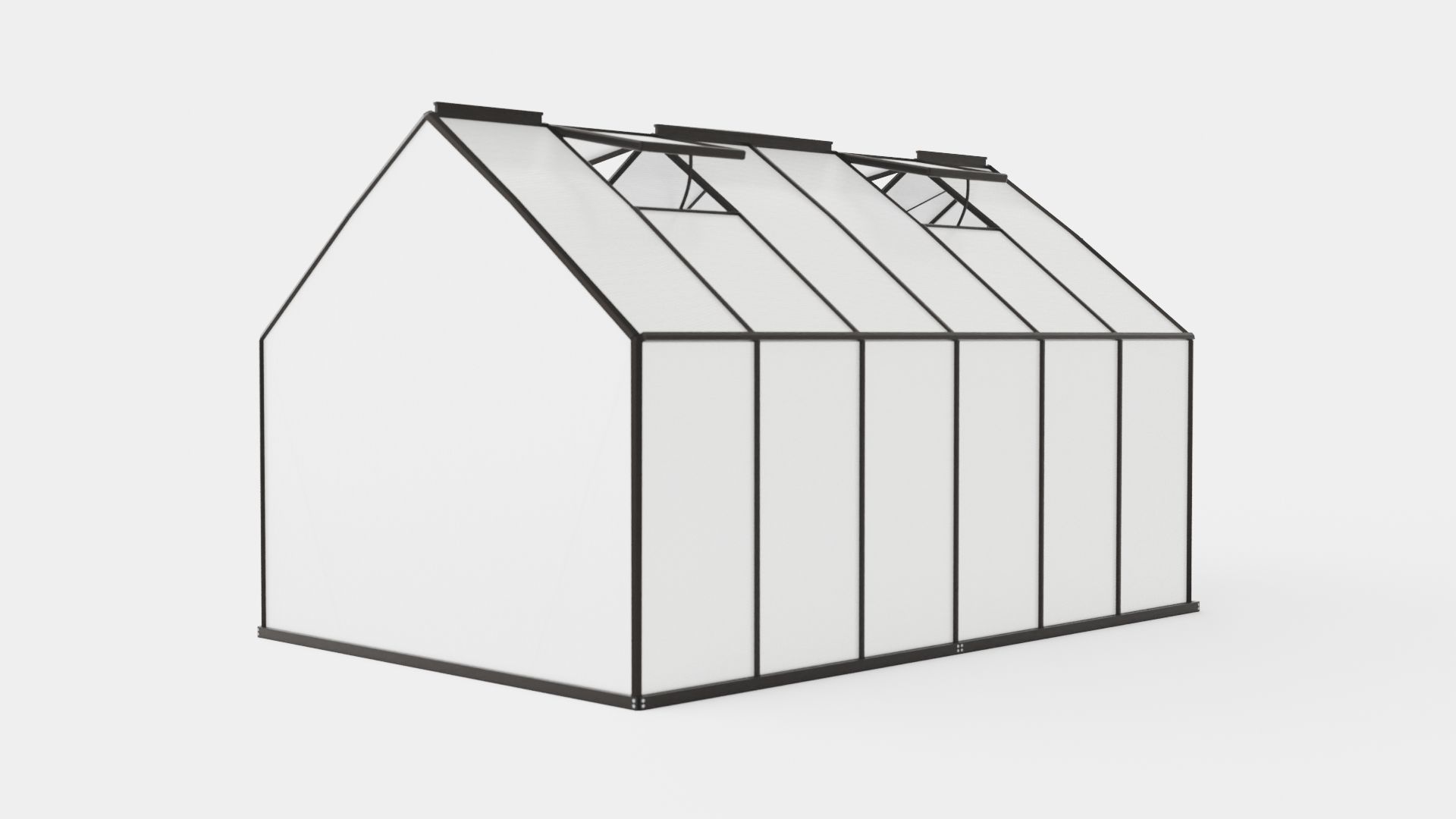 Greenhouse Merkur 9900 Poly Black Low-poly 3D model_3