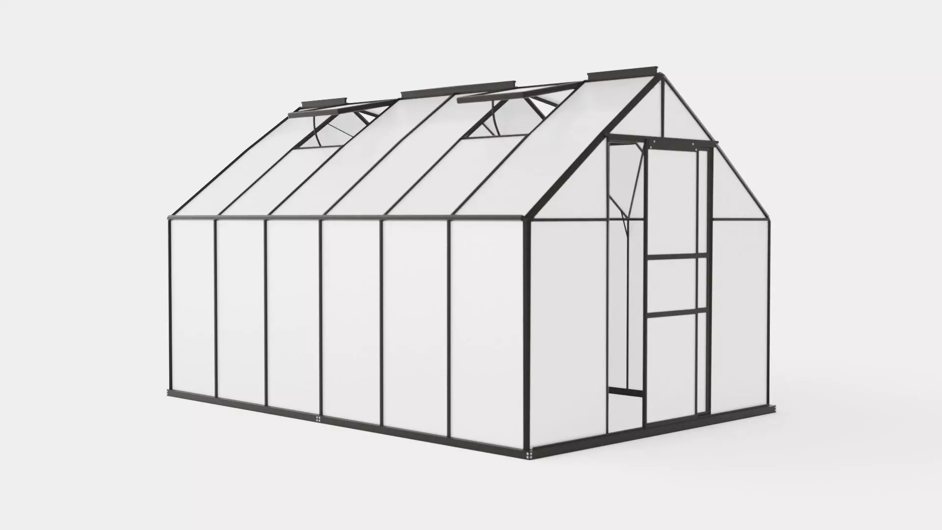 Greenhouse Merkur 9900 Poly Black Low-poly 3D model_0