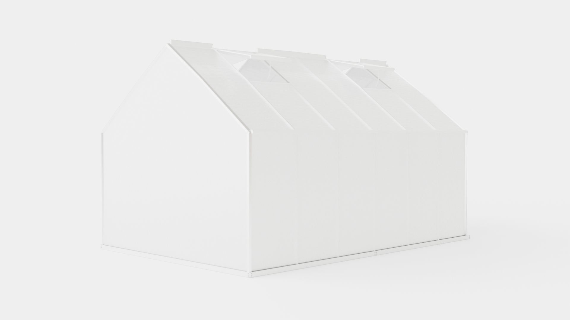 Greenhouse Merkur 9900 Poly ALU Low-poly 3D model_3