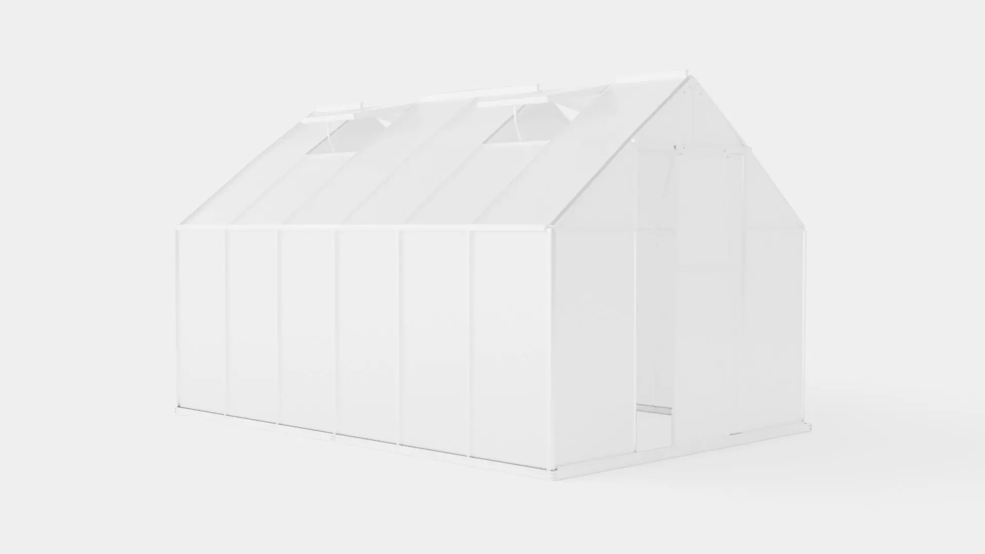 Greenhouse Merkur 9900 Poly ALU Low-poly 3D model_0
