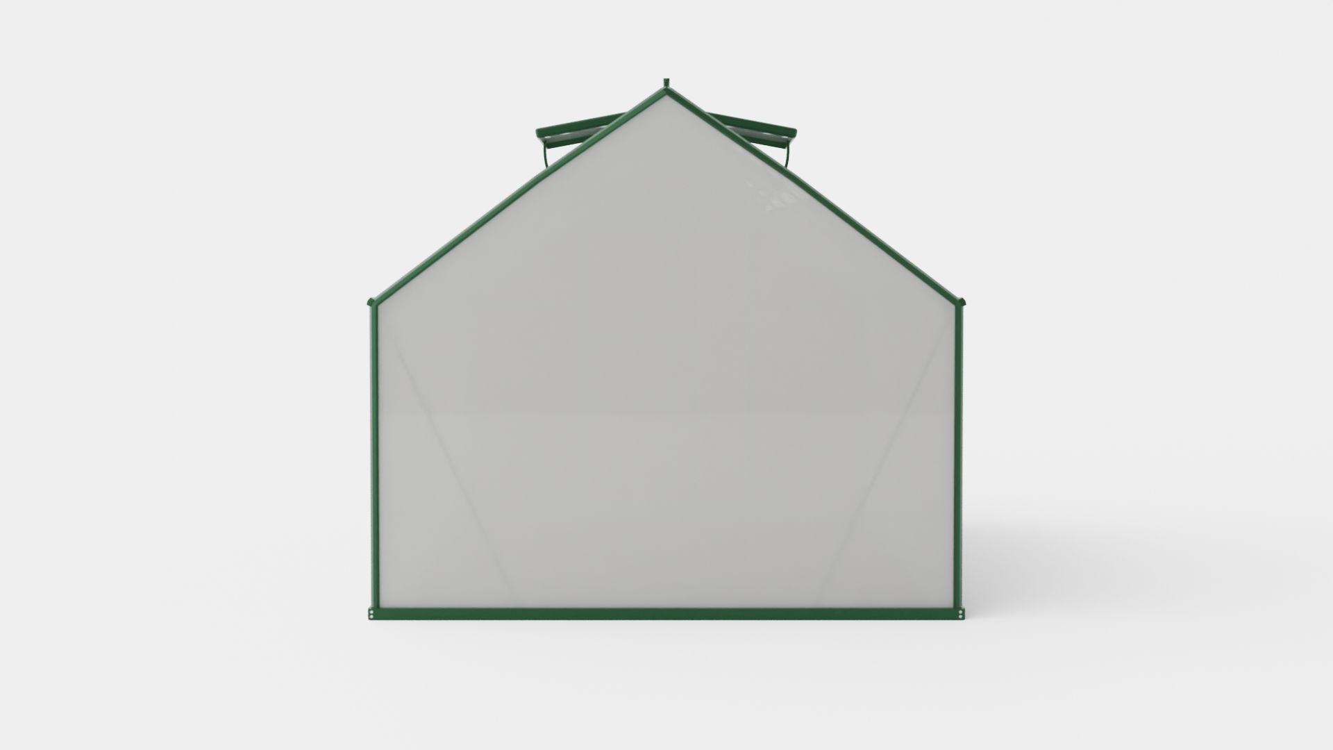 Greenhouse Merkur 9900 Glass Green Low-poly 3D model_4