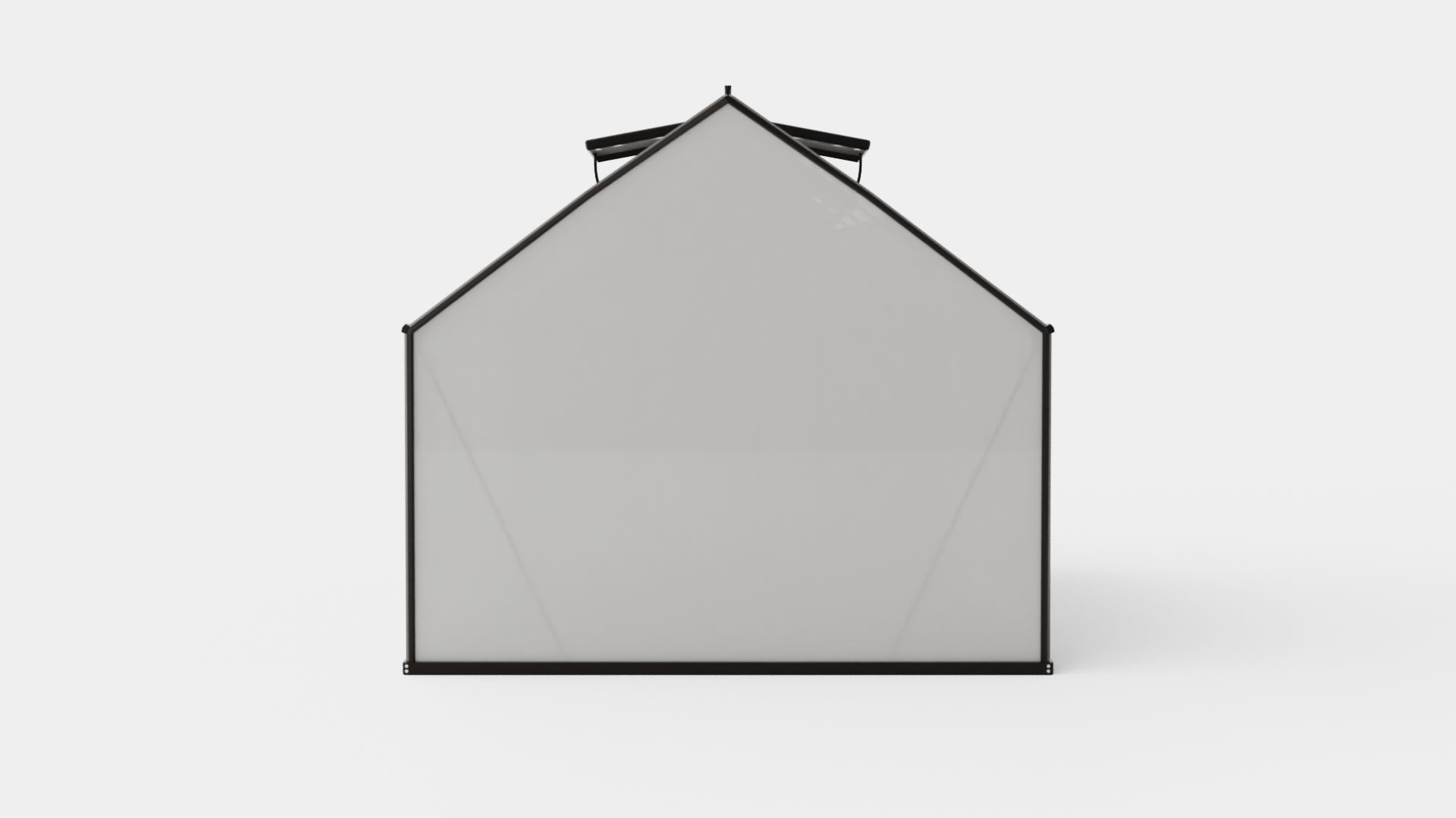 Greenhouse Merkur 9900 Glass Black Low-poly 3D model_4