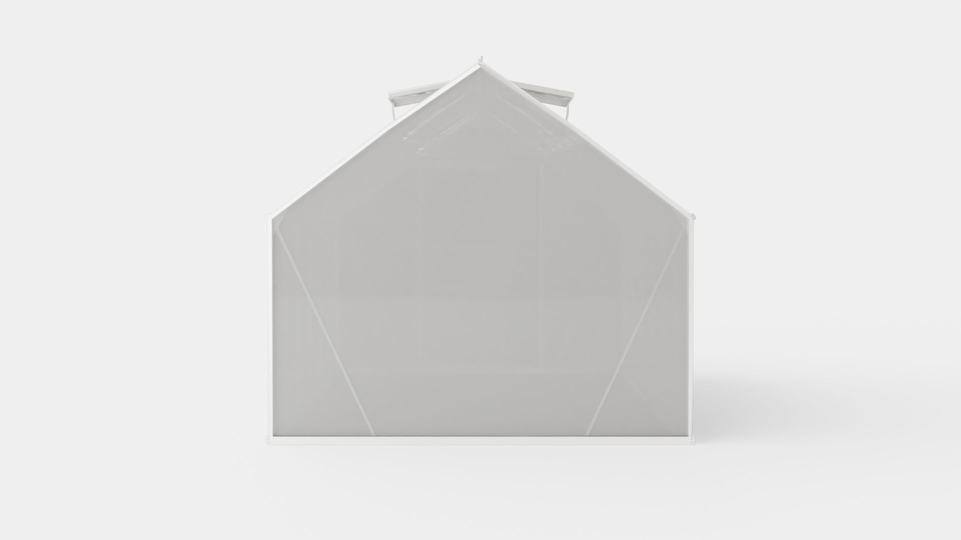 Greenhouse Merkur 9900 Glass ALU Low-poly 3D model_4