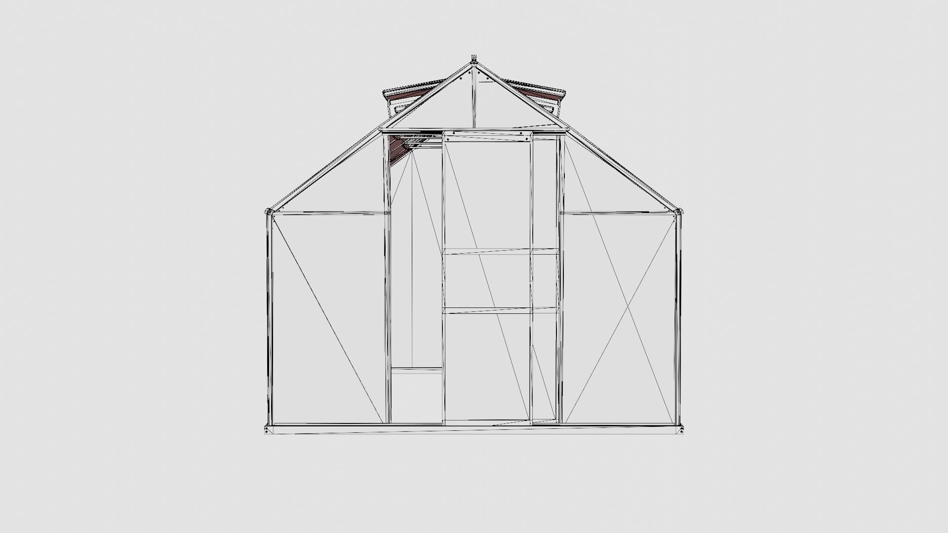Greenhouse Merkur 8300 Poly Green Low-poly 3D model_6
