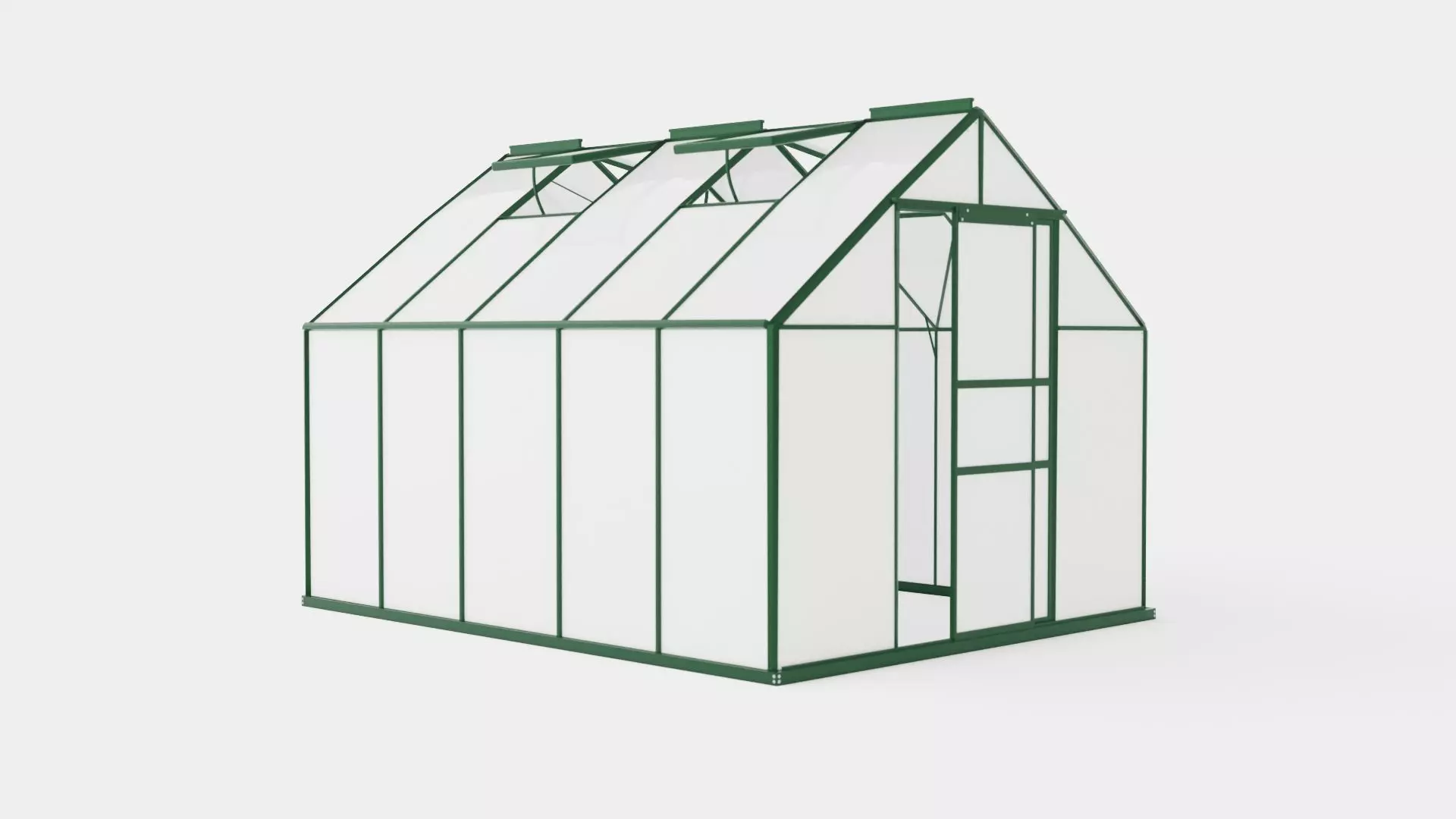 Greenhouse Merkur 8300 Poly Green Low-poly 3D model_0