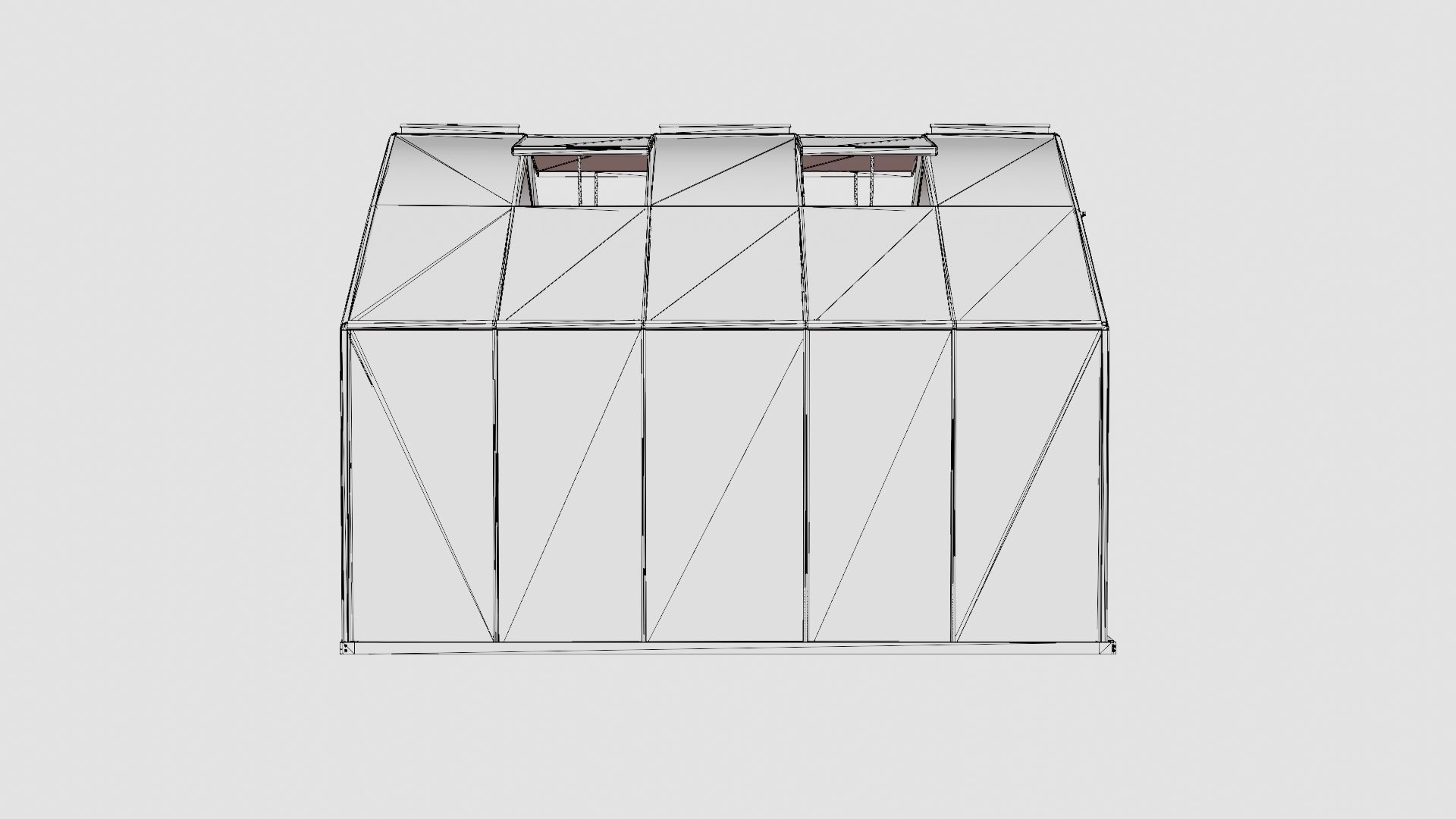 Greenhouse Merkur 8300 Poly Green Low-poly 3D model_8