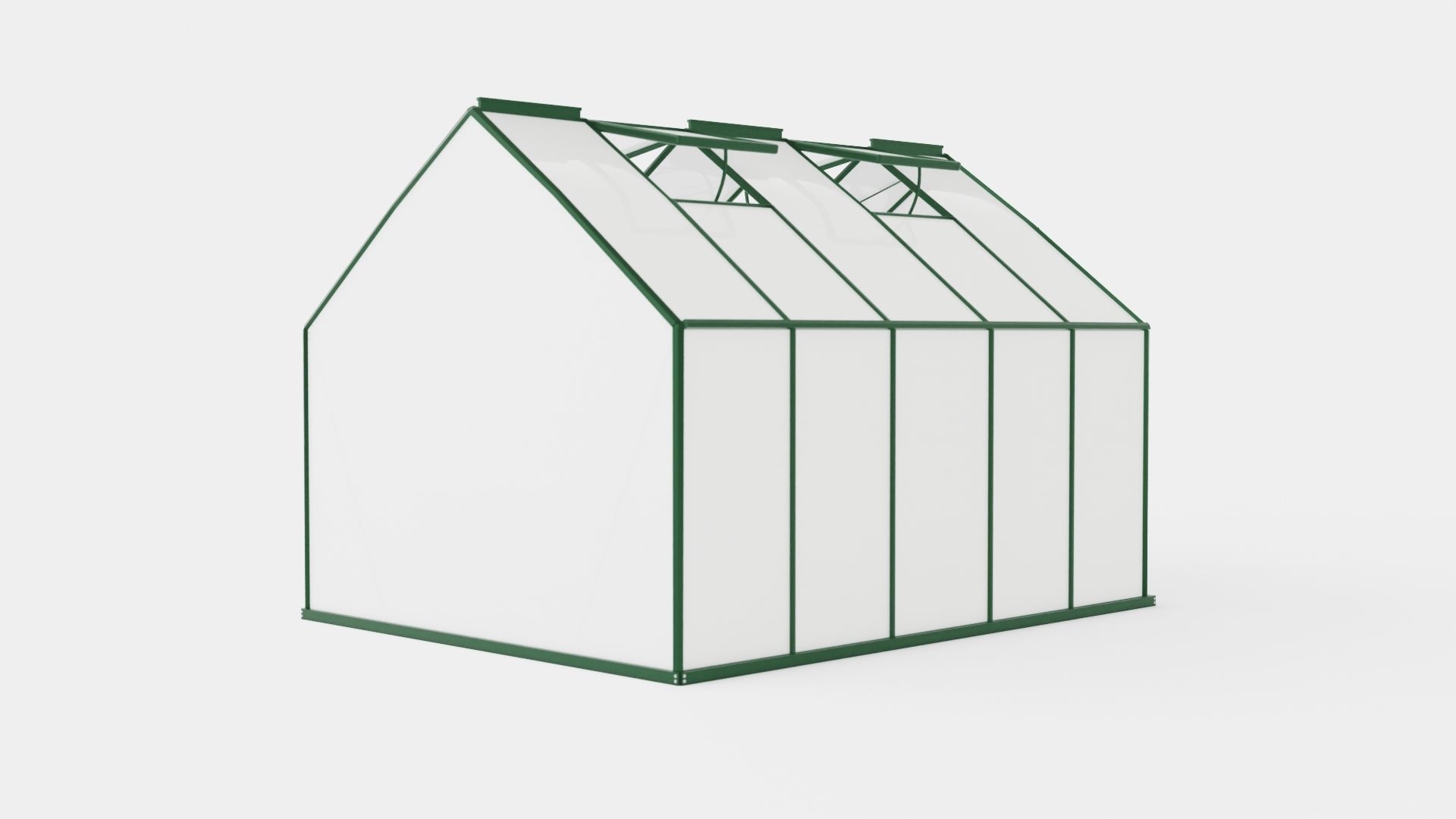 Greenhouse Merkur 8300 Poly Green Low-poly 3D model_3