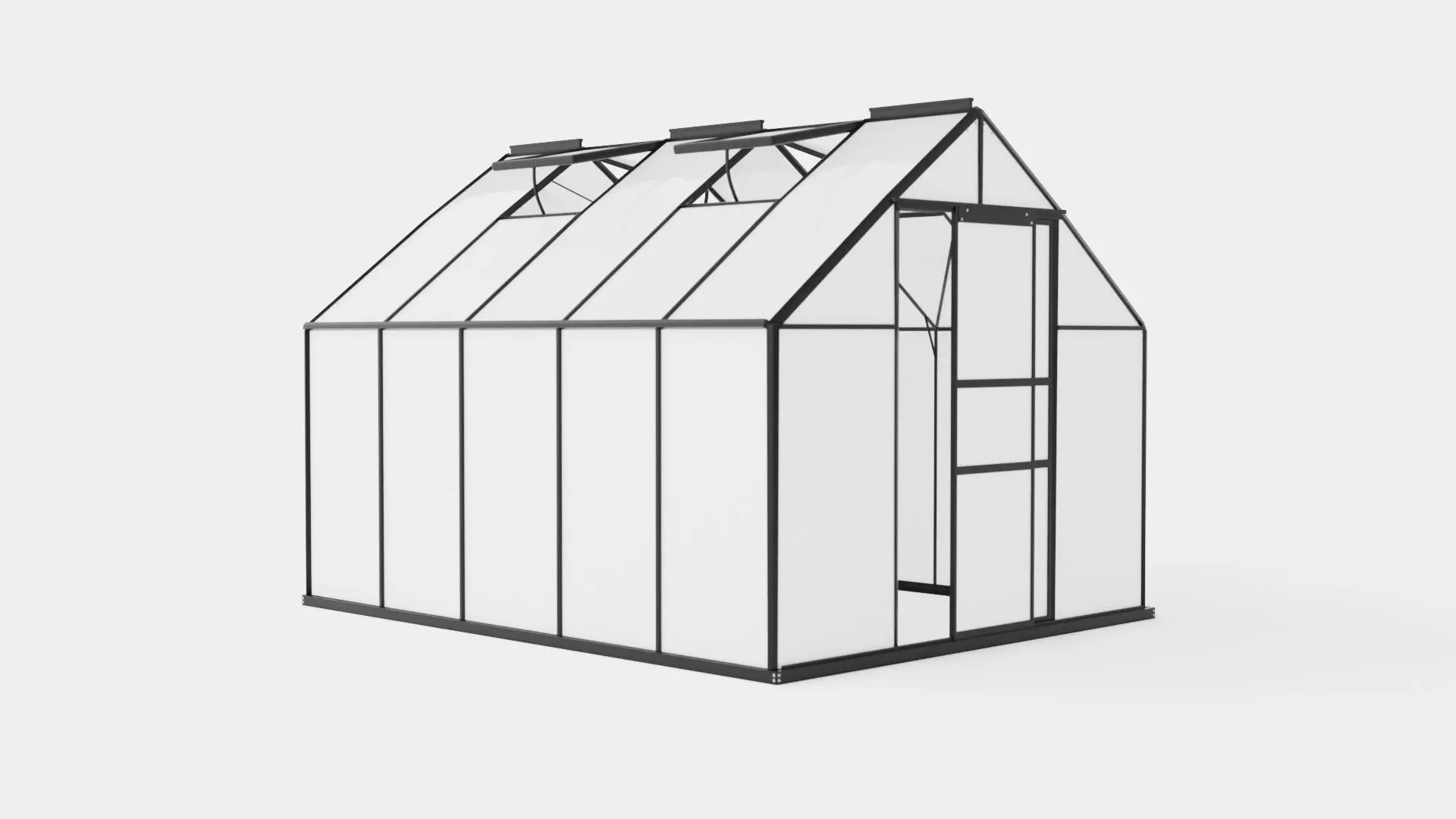 Greenhouse Merkur 8300 Poly Black Low-poly 3D model_0