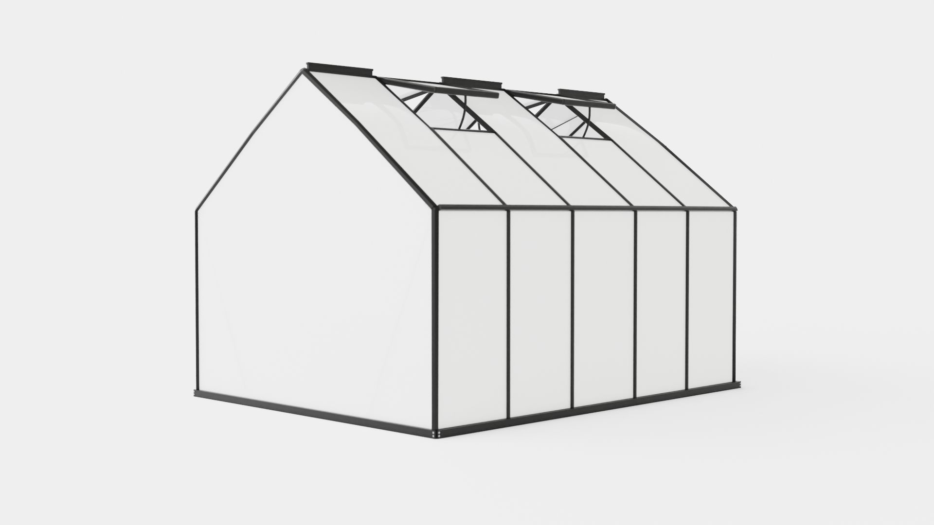 Greenhouse Merkur 8300 Poly Black Low-poly 3D model_3