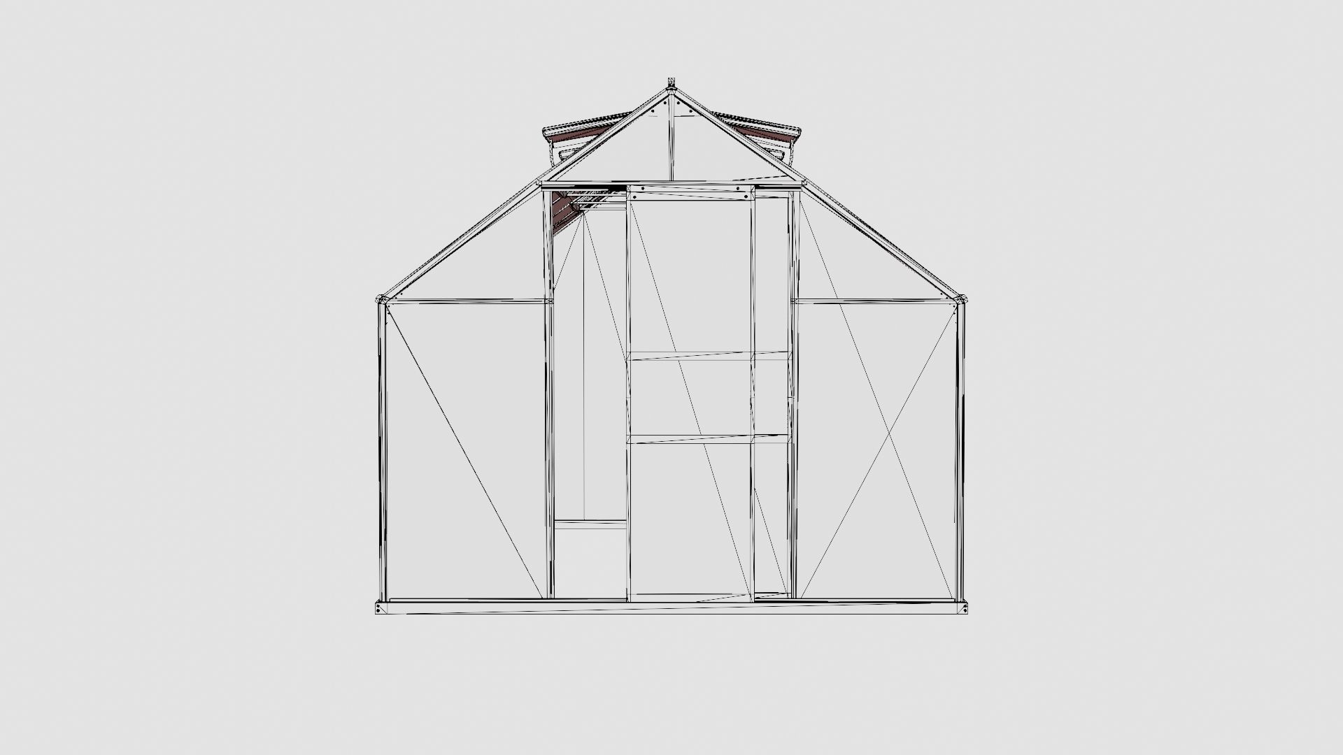 Greenhouse Merkur 8300 Poly Black Low-poly 3D model_6